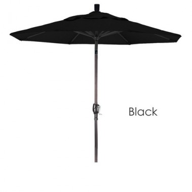 California Umbrella 7.5' Aluminum Market Umbrella Push Tilt Bronze - Olefin Hover