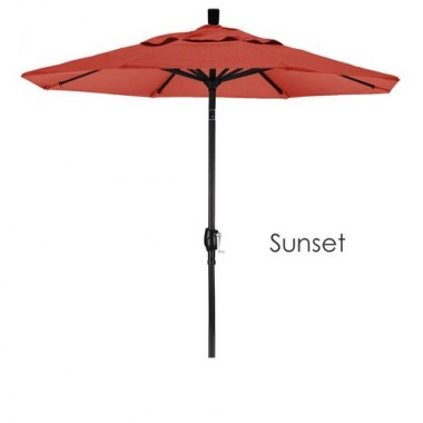 California Umbrella 7.5' Aluminum Market Umbrella Push Tilt M Black - Olefin