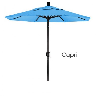 California Umbrella 7.5' Aluminum Market Umbrella Push Tilt M Black - Pacifica