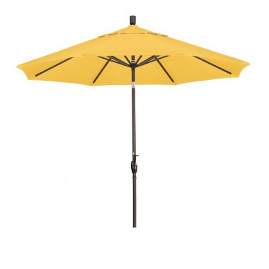 California Umbrella 9' Aluminum Market Umbrella Push Tilt - Bronze - Sunbrella Hover