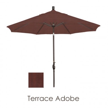California Umbrella 9' Aluminum Market Umbrella Push Tilt - Bronze - Olefin Hover
