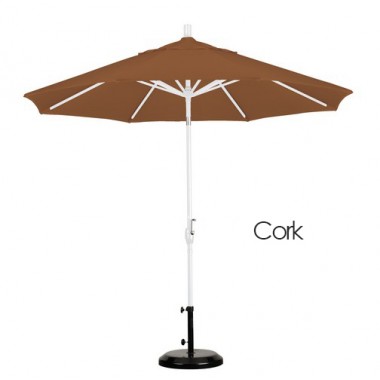 California Umbrella 9' Aluminum Market Umbrella Push Tilt - M White - Sunbrella Hover