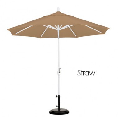 California Umbrella 9' Aluminum Market Umbrella Push Tilt - M White - Olefin Hover