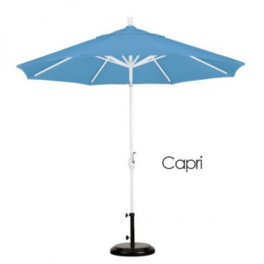 California Umbrella 9' Aluminum Market Umbrella Push Tilt - M White - Pacifica Hover