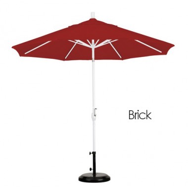 California Umbrella 9' Aluminum Market Umbrella Push Tilt - M White - Pacifica