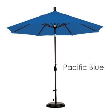 California Umbrella 9' Aluminum Market Umbrella Push Tilt - M Black - Sunbrella Hover