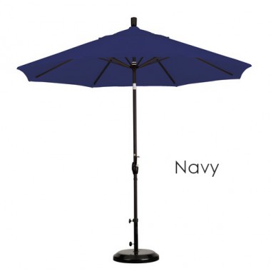 California Umbrella 9' Aluminum Market Umbrella Push Tilt - M Black - Sunbrella