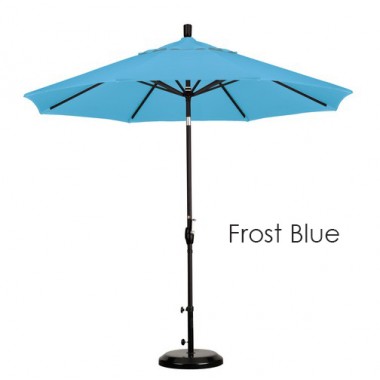 California Umbrella 9' Aluminum Market Umbrella Push Tilt - M Black - Olefin