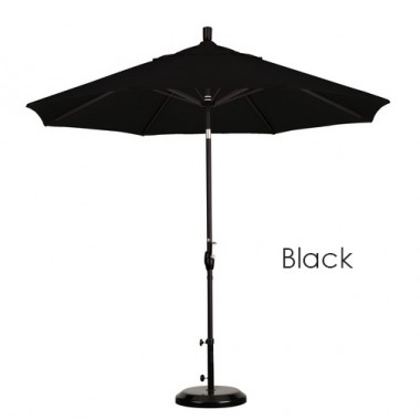 California Umbrella 9' Aluminum Market Umbrella Push Tilt - M Black - Pacifica