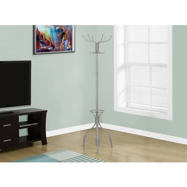 Monarch Specialties Coat Rack - Silver White - 70"