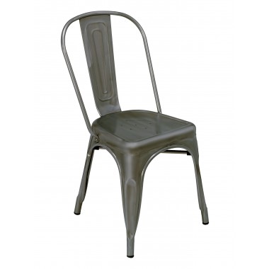 Florida Seating Industrial Chair In Whitewash and Bronze Hover