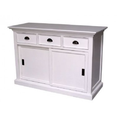 Nova Solo HALIFAX White Mahogany Buffet with 3 Drawers and 2 Sliding Doors Hover