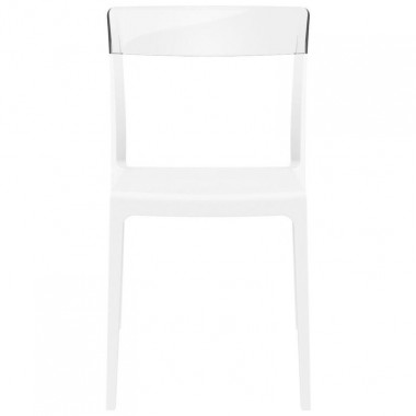 Compamia Flash Dining Chair White Transparent Clear/Glossy White/Red/Amber Hover