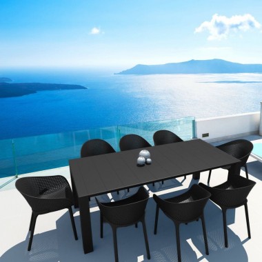 Compamia Sky 9-Piece Extendable Dining Set - Black