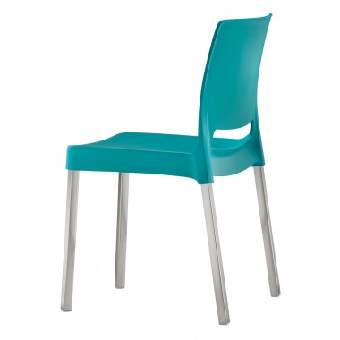 Florida Seating Molded Polypropylene With Aluminum Legs Side Chair - JOI-AQUA Hover