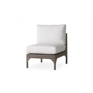 Martinique Armless Sectional in Granite - Angled