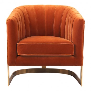 Moe's Home Collection Carr Arm Chair Orange 