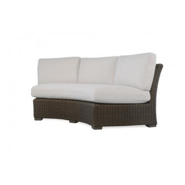 Mesa Curved Sofa Sectional in Pecan - Angled