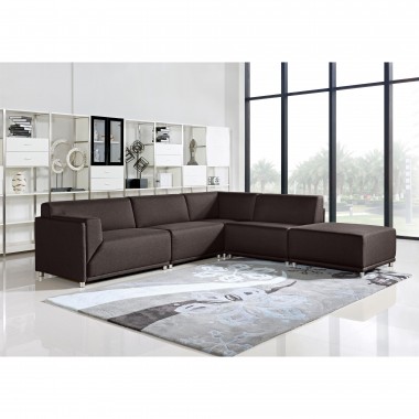 Diamond Sofa Moderna LF 5PC Modular Collection - CHOCOLATE