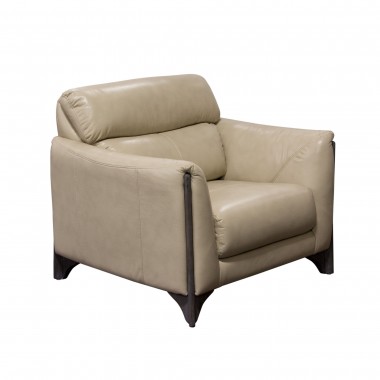 Diamond Sofa Monaco Chair in Tan Blended Leather with Ash Wood Trim & Leg