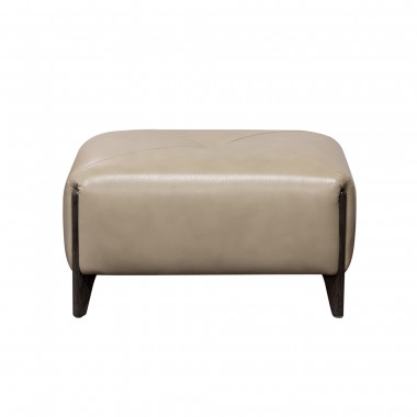 Diamond Sofa Monaco Rectangular Ottoman in Tan Blended Leather with Ash Wood Trim & Leg  Hover