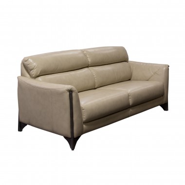 Diamond Sofa Monaco Sofa in Tan Blended Leather with Ash Wood Trim & Leg 