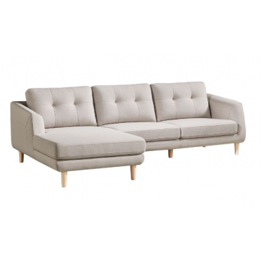 Corey Sectional Light Grey Left - Left Facing 