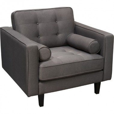 Diamond Sofa Neptune Arm Chair in Grey Fabric