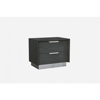 Navi Night Stand High Gloss Grey 