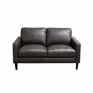 Diamond Sofa Omega Full Leather Loveseat - CHOCOLATE