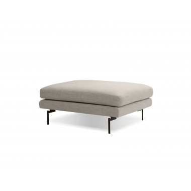 Tux Ottoman Light Grey - Angled View