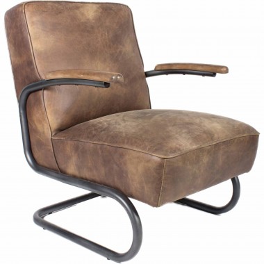 Moe's Home Collection Perth Club Chair Light Brown - Angled