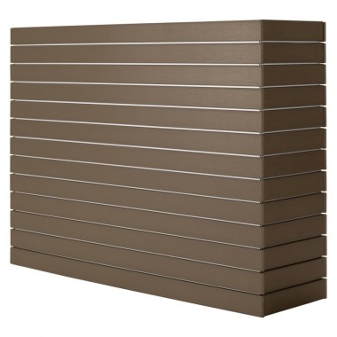 Source Furniture Vienna Planter 3'x4' - Black/Espresso/Gray/Teak Durawood (24" H x 48" W x 12" D) Hover