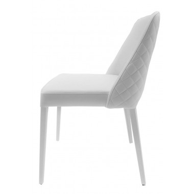 Bellini Modern Living Italian Home Polly Chair In Anthracite Grey/White Hover