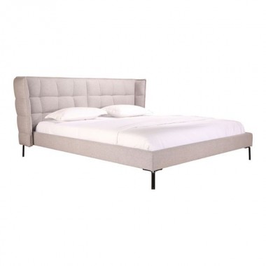 Moe's Home Collection Ostalo Queen Bed - Grey - Perspective W/ Mattress
