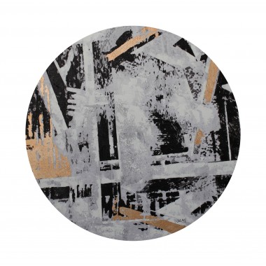 Abstract City Round Wall Décor