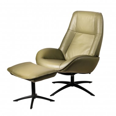 Kebe Roma Chair With Footrest In Yeti Fabric Hover