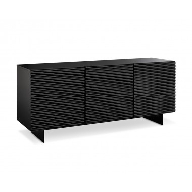 Vanessa Buffet In Matte Black Wave Doors