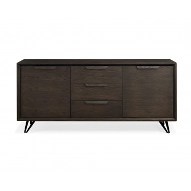 Tala Buffet Oak Veneer With 2 Doors And 3 Drawers - Front
