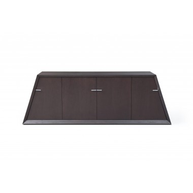 Whiteline Modern Living Zico Buffet in Wengee Oak Veneer And Stainless Steel Handles Hover