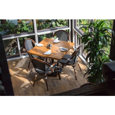 Paris Bar Side Chair - Black and White - Lifestyle