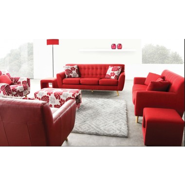 Diamond Sofa Scarlett Rectangular Ottoman in Patterned Fabric  - PATTERN
