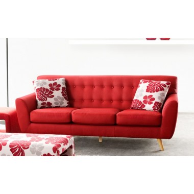 Diamond Sofa Scarlett Solid Fabric Sofa - RED