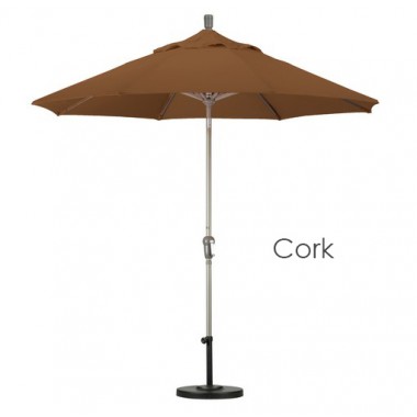 California Umbrella 9' Aluminum Market Umbrella Auto Tilt Champagne - Sunbrella Hover