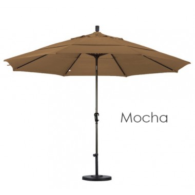 California Umbrella 11' Aluminum Market Umbrella Auto Tilt Bronze - Pacifica Hover