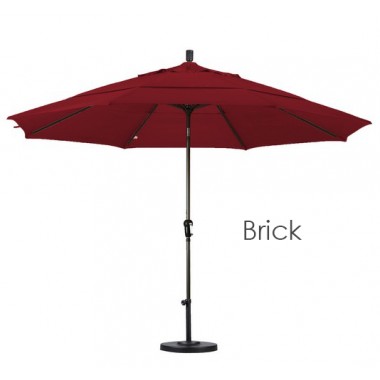 California Umbrella 11' Aluminum Market Umbrella Auto Tilt Bronze - Pacifica Hover
