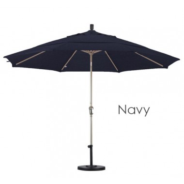 California Umbrella 11' Aluminum Market Umbrella Auto Tilt Champagne - Sunbrella Hover