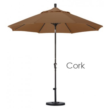 California Umbrella 9' Aluminum Market Umbrella Auto Tilt Bronze - Sunbrella