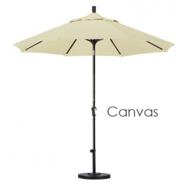 California Umbrella 9' Aluminum Market Umbrella Auto Tilt Bronze - Sunbrella Hover