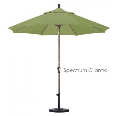 California Umbrella 9' Aluminum Market Umbrella Auto Tilt Champagne - Sunbrella Hover